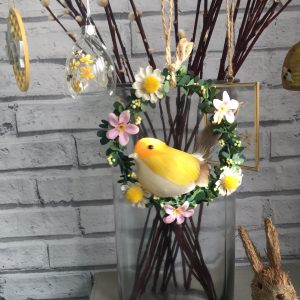 Feather Bird in Floral Ring from Gisela Graham