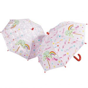 Children's Unicorn Colour Changing Umbrella by Floss and Rock