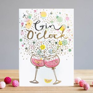 Gin O'Clock Greetings Card