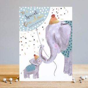 Elephant Grandson Happy Birthday Card