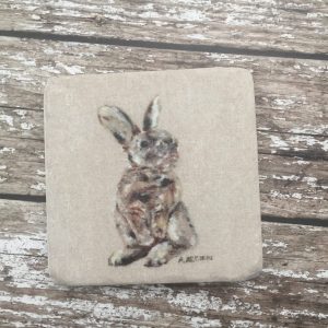 Resin Bunny Coaster from Gisela Graham