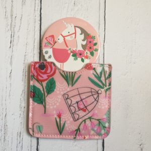 Flower Girl and Unicorn Pocket Mirror