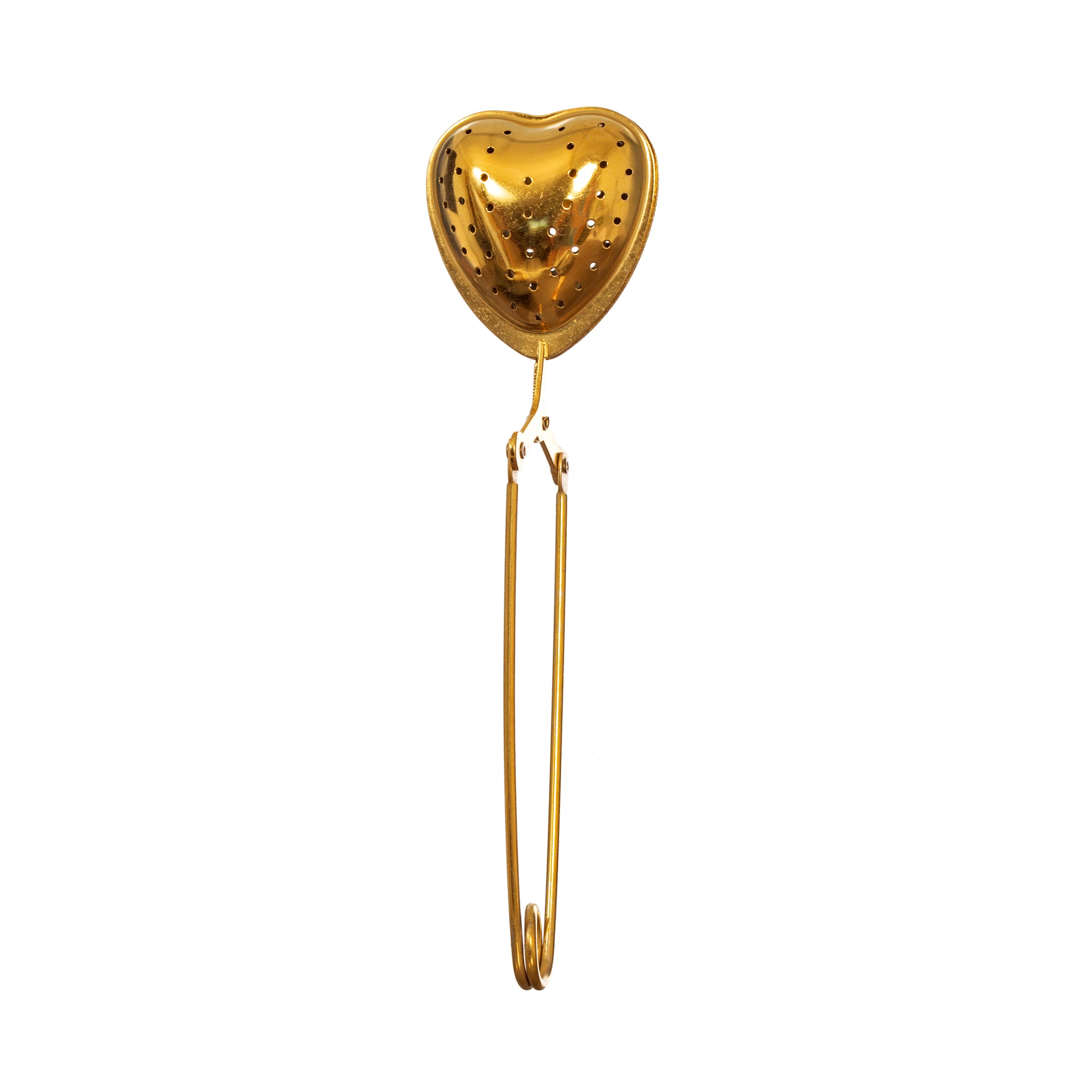 Brass Finish Heart Tea Infuser - Image 2