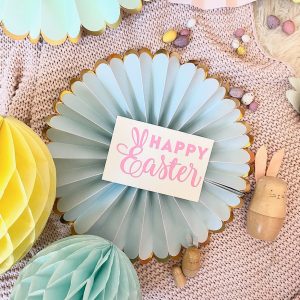 White Happy Easter Wording Door/Wall Decal Stickers