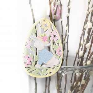 Easter Bonnet Rabbit Hanging Decoration from Gisela Graham