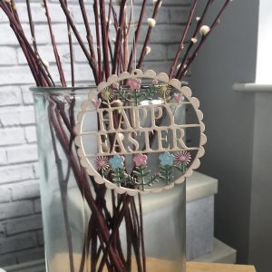 Pastel Pink Happy Easter Hanging decoration from Gisela Graham