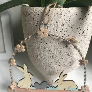Wooden Bunny Hanging Decoration from Gisela Graham