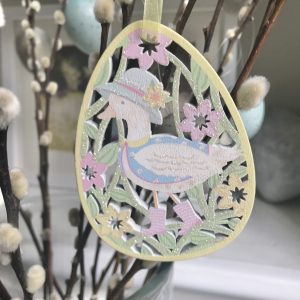 Easter Bonnet Duck Hanging Decoration from Gisela Graham