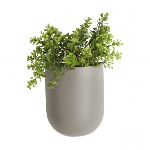 Oval Wall Plant Pot in Earthy Grey