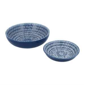 Set of 2 Trinket Navy Dishes from Gisela Graham