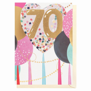 Seventy Birthday Milestone Greetings Card